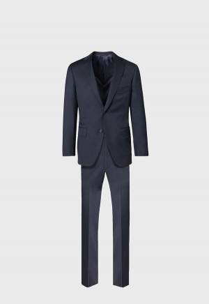 Paul Stuart All Year Wool Paul Suit Navy | NZ_PAUL99594