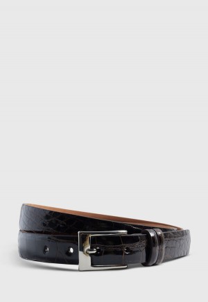 Paul Stuart Alligator with Silver Black | NZ_PAUL35178