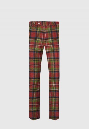 Paul Stuart Anthony Wool Plaid Red | NZ_PAUL51301