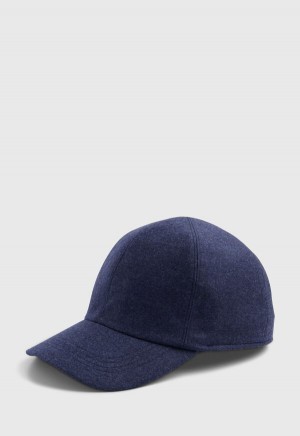 Paul Stuart Baseball Cap with Ear Flaps Blue | NZ_PAUL71392