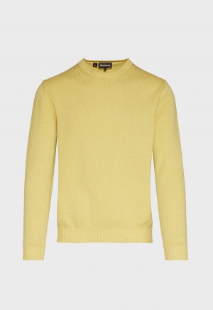 Paul Stuart Boucle Crewneck Yellow | NZ_PAUL75236