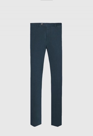 Paul Stuart Brushed Cotton Plain Front Newton Turquoise | NZ_PAUL48123