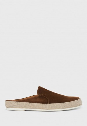 Paul Stuart Caribe Suede Espadrille Brown | NZ_PAUL32510