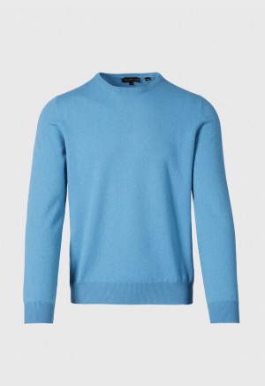 Paul Stuart Cashmere Crewneck Turquoise | NZ_PAUL43601