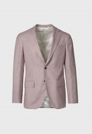 Paul Stuart Cashmere Glen Plaid Purple | NZ_PAUL44273