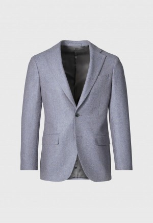 Paul Stuart Cashmere Melange Blue / Grey | NZ_PAUL87808