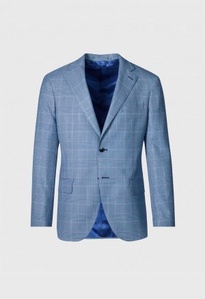Paul Stuart Cashmere Plaid Blue | NZ_PAUL59364