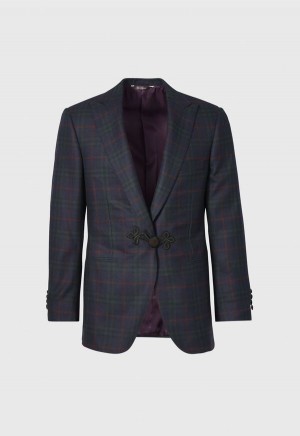 Paul Stuart Cashmere Plaid Dinner Green | NZ_PAUL64205