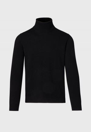 Paul Stuart Cashmere Turtleneck Black | NZ_PAUL57763