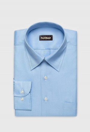 Paul Stuart Classic Cotton Twill Light Blue | NZ_PAUL82822