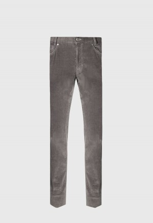 Paul Stuart Classic Five-Pocket Corduroy Grey | NZ_PAUL49575