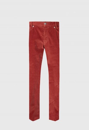 Paul Stuart Classic Five-Pocket Corduroy Red | NZ_PAUL25670
