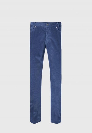 Paul Stuart Classic Five-Pocket Corduroy Blue | NZ_PAUL24246