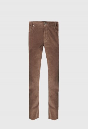 Paul Stuart Classic Five-Pocket Corduroy Brown | NZ_PAUL45684