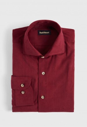Paul Stuart Corduroy Burgundy | NZ_PAUL16120