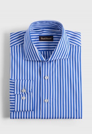Paul Stuart Cotton Bengal Stripe Blue | NZ_PAUL69880