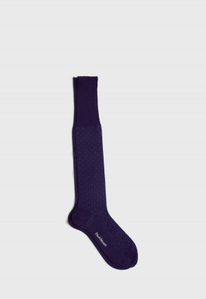 Paul Stuart Cotton Birds Eye Purple | NZ_PAUL51739