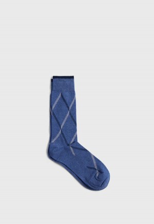 Paul Stuart Cotton Blend Argyle Blue | NZ_PAUL10822