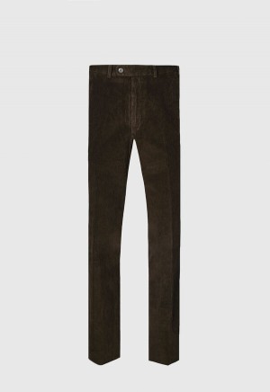 Paul Stuart Cotton Corduroy Newton Dark Brown | NZ_PAUL60819