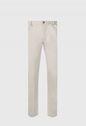 Paul Stuart Cotton Five Pocket Light Khaki | NZ_PAUL44655