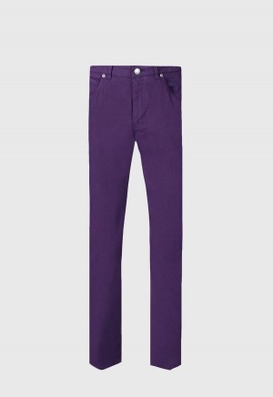 Paul Stuart Cotton Five Pocket Purple | NZ_PAUL99184