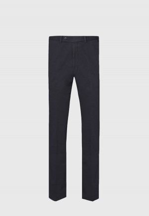 Paul Stuart Cotton Plain Front Newton Navy | NZ_PAUL68534