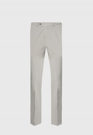 Paul Stuart Cotton Plain Front Newton Silver | NZ_PAUL31615