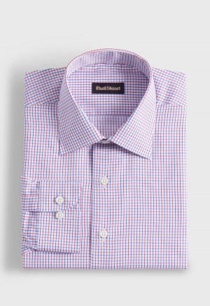 Paul Stuart Cotton Tattersall Red / Navy | NZ_PAUL77544