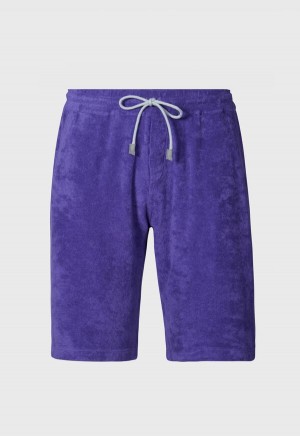 Paul Stuart Cotton Terry Cloth Drawstring Purple | NZ_PAUL42802