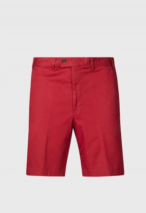 Paul Stuart Cotton Twill Bermuda Red | NZ_PAUL20003