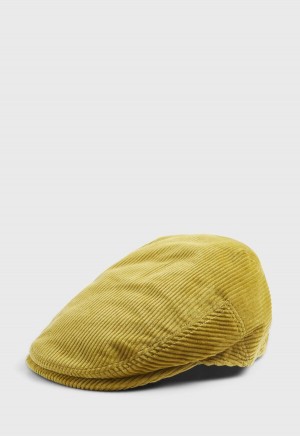 Paul Stuart Cotton Wide Wale Corduroy Cap Gold | NZ_PAUL99237
