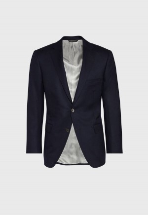 Paul Stuart Doeskin Super 120s Wool Paul Blazer Black | NZ_PAUL95800