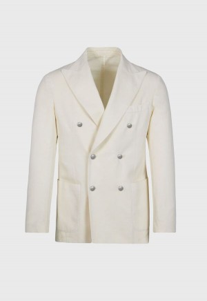 Paul Stuart Double Breasted Summer White | NZ_PAUL28741