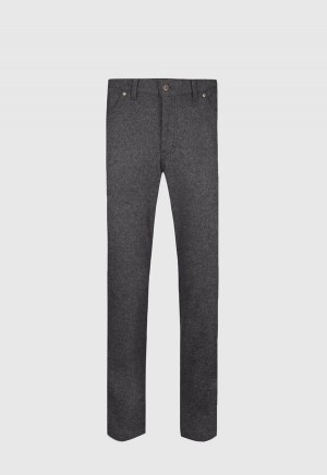 Paul Stuart Five Pocket Carded Jersey Dark Grey | NZ_PAUL97918