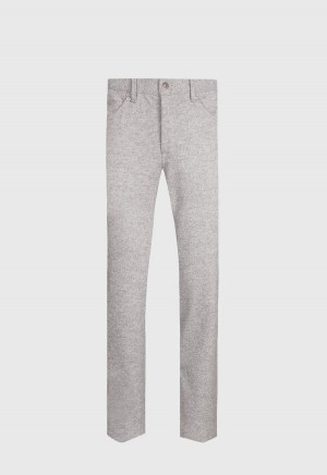 Paul Stuart Five Pocket Carded Jersey Light Grey | NZ_PAUL79748