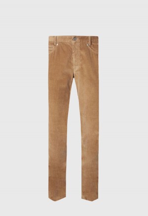 Paul Stuart Five Pocket Corduroy Brown | NZ_PAUL28300
