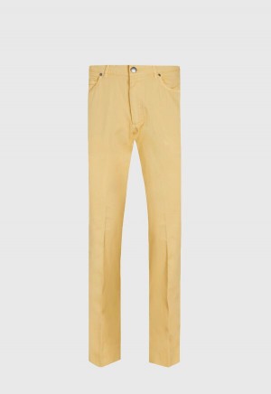 Paul Stuart Five Pocket Gabardine Twill Yellow | NZ_PAUL38070