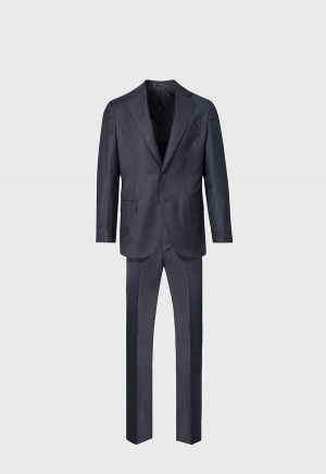 Paul Stuart Flannel Finish Mini Check Grey | NZ_PAUL86550