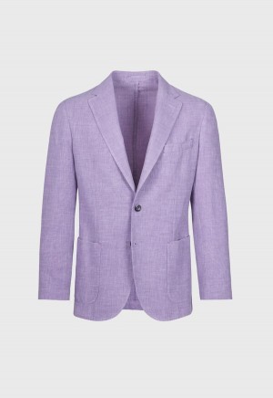 Paul Stuart Garment Dyed Basketweave Lavender | NZ_PAUL25054