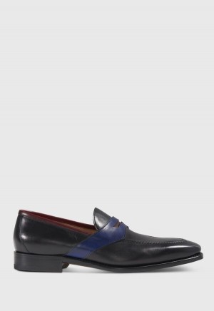 Paul Stuart Georgetown Leather Penny Black | NZ_PAUL69840