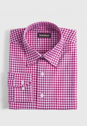 Paul Stuart Gingham Check Twill Pink | NZ_PAUL93412