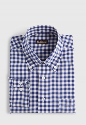 Paul Stuart Gingham Flannel Navy | NZ_PAUL96879