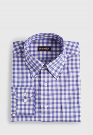 Paul Stuart Gingham Flannel Purple | NZ_PAUL12606