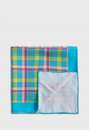 Paul Stuart Habotai Silk Plaid Mint | NZ_PAUL37124