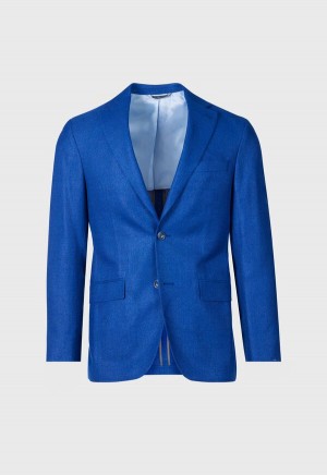 Paul Stuart Hopsack Summer Royal Blue | NZ_PAUL52206