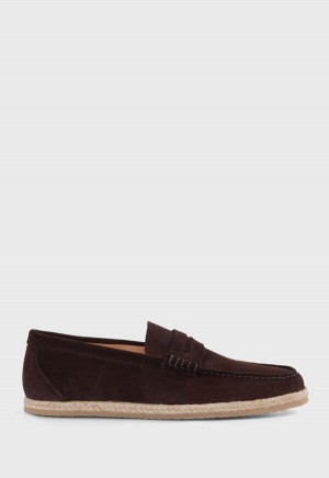Paul Stuart Huxley Suede Penny Brown | NZ_PAUL35057