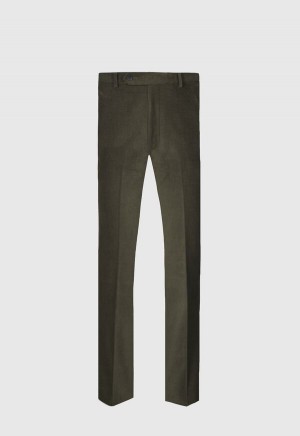Paul Stuart James Horizontal Corduroy Dark Olive | NZ_PAUL40498