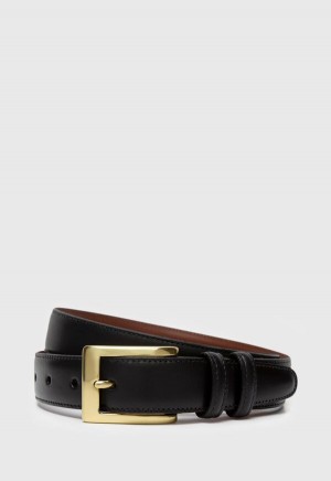Paul Stuart Kipskin Leather Dress Black | NZ_PAUL39788
