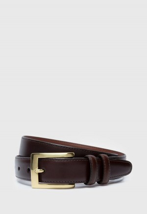 Paul Stuart Kipskin Leather Dress Brown | NZ_PAUL96097