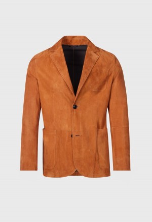 Paul Stuart Lamb Suede Jacket Red | NZ_PAUL53891